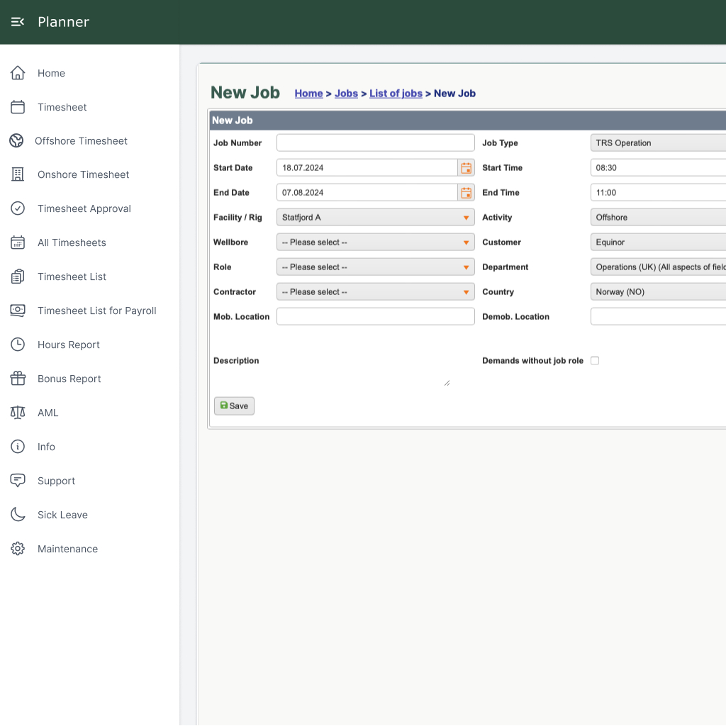 Markular's personnel Planner